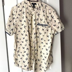 Forever 21 Bird Print button up